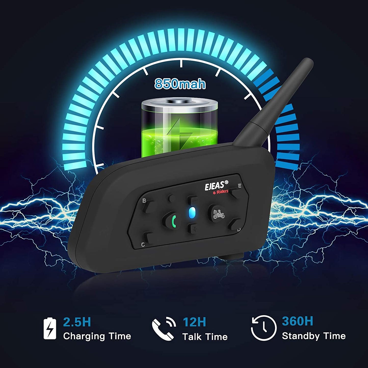 Intercomunicador Moto - EJEAS V6 Pro (1200m) — imagem 3