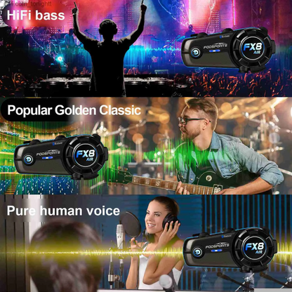 2x Intercomunicadores Moto - Fodsports FX8 AIR - Bluetooth 5.0 — imagem 3