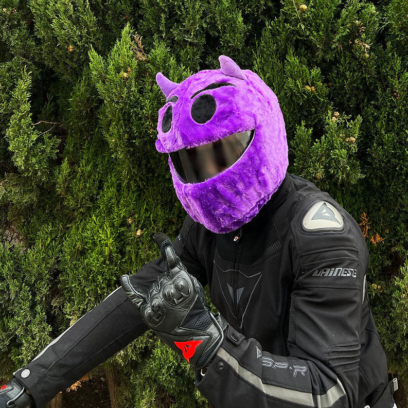 Motorcycle Helmet Cover - Purple Devil — imagem 2